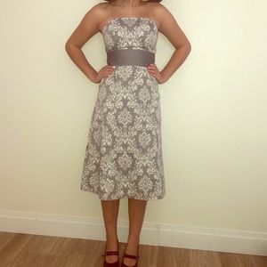 Grey Strapless Dress